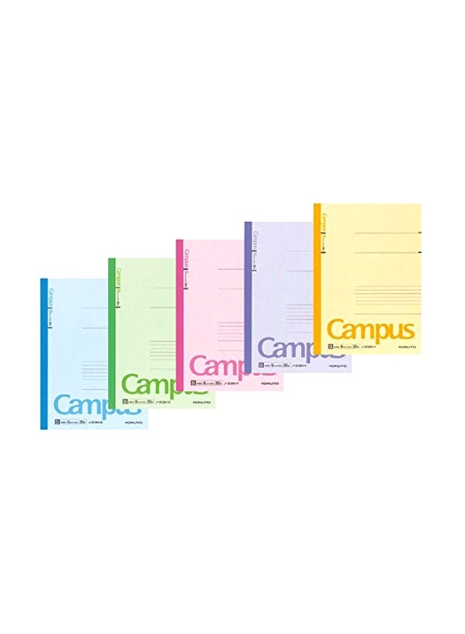 5-Piece B5 Notebooks Green/Blue/Pink - v1552924290/N22191549A_1