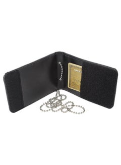 ROTHCO Leather Identification Badge Holder Black/Silver/Blue  - Image 3