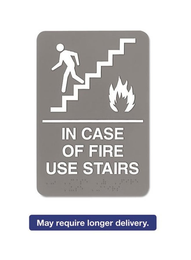 In Case of Fire Use Stairs Sign Board Grey/White - v1552924301/N22191640A_2