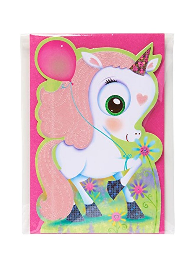 آميريكان جريتنغز بطاقة عيد ميلاد مزينة بصورة يونيكورن - Image 1