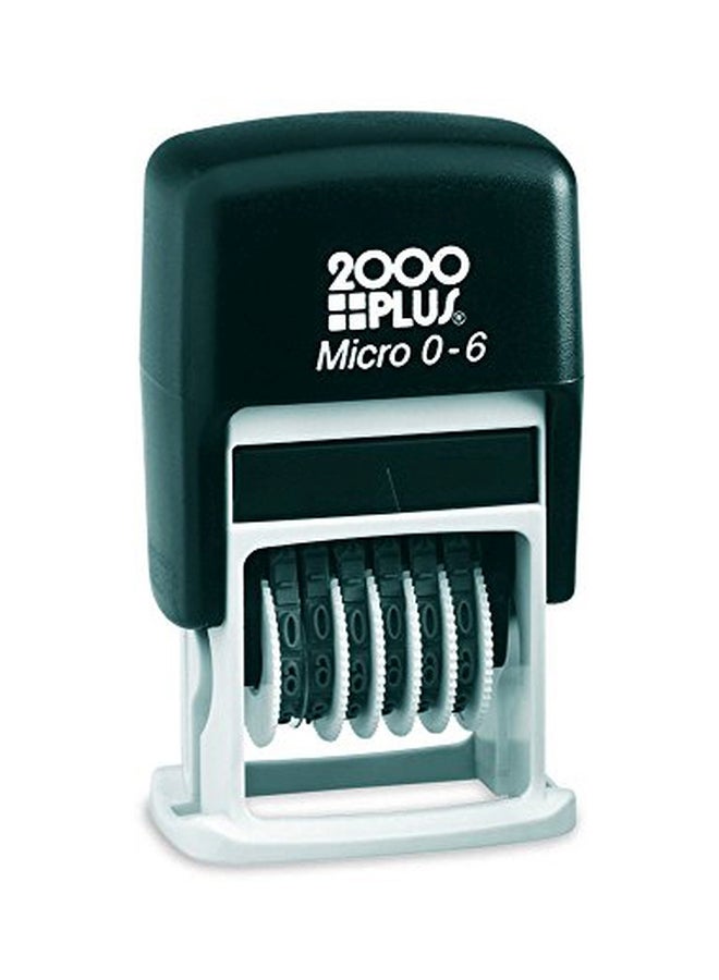 Self-Inking Number Stamp Black/White