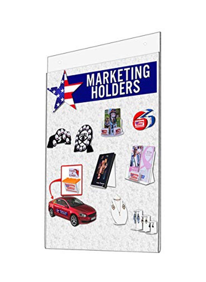Marketing Holders 10-Piece Wall Mounted Sign Holder Set Clear - Image 2