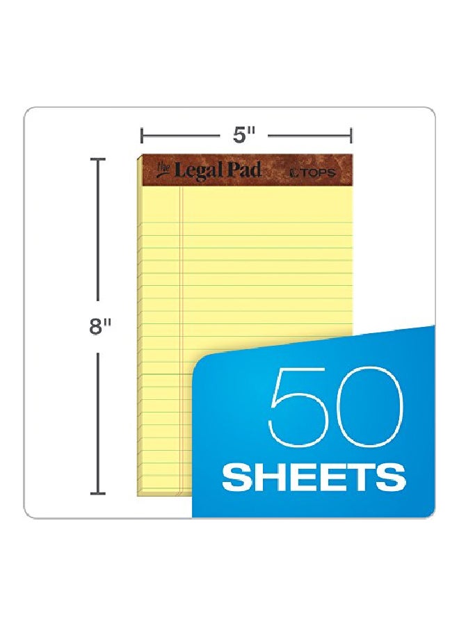 TOPS Pack Of 3 Jr Legal Rule Writing Pad Set Yellow  - Image 4