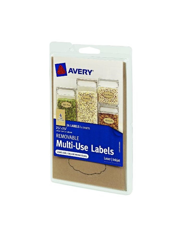 AVERY Set Of 24 Multi-Use Label Beige - Image 2