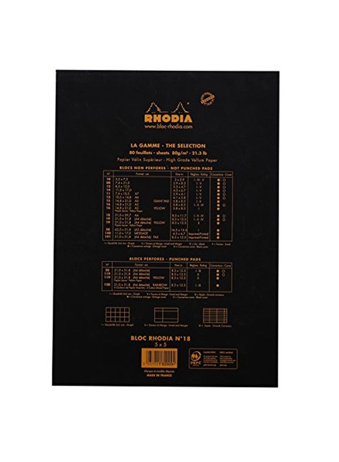 Rhodia - Basics Head Stapled Pad Black/White - Image 1