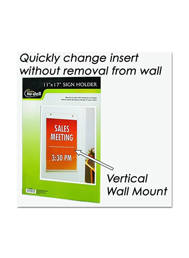 Nudell Wall Mount Sign Holder Clear - Image 2