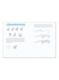 Peter Pauper Press Illuminated Letters Sketchbook White/Black/Blue  - Image 1