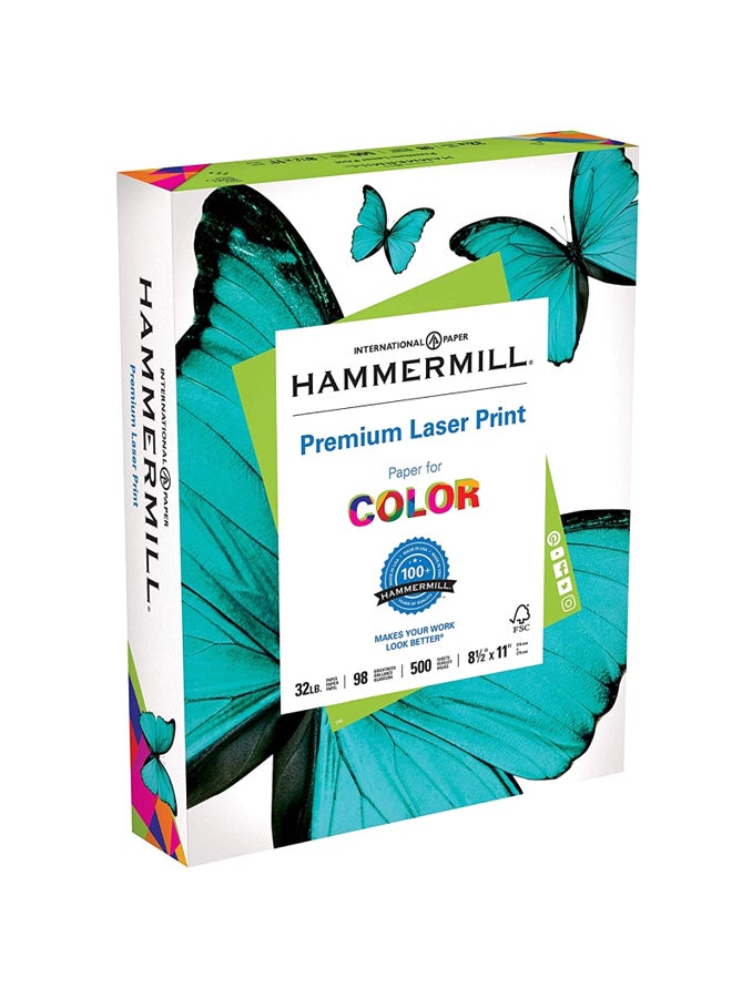 Hammermill 500-Sheet Premium Laser Print Paper Set White  - Image 1