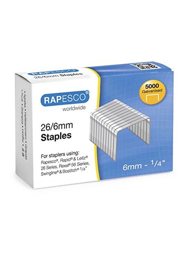 RAPESCO 5000-Piece Galvanized Staples Silver