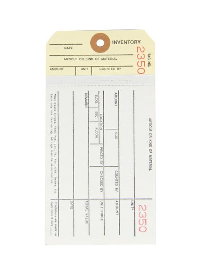 Aviditi 500-Piece Key Tags And Chain Set Yellow/White - Image 1