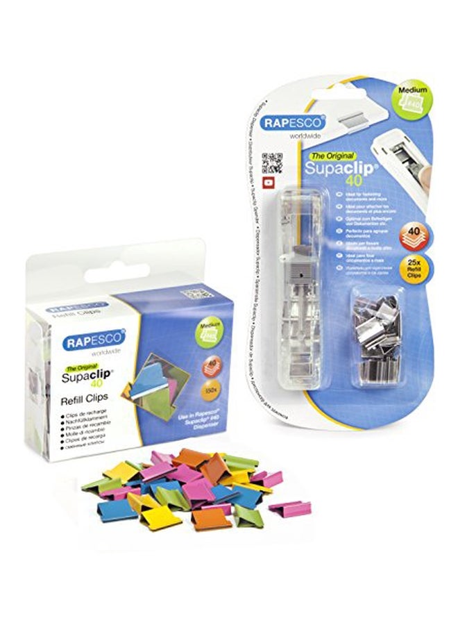 RAPESCO 175-Piece Clip Set With Dispenser Silver/Blue/Pink - Image 2