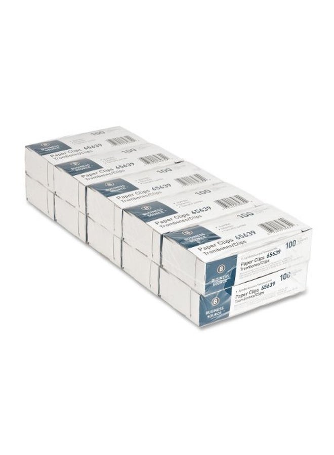1000-Piece Paper Clip Set Silver