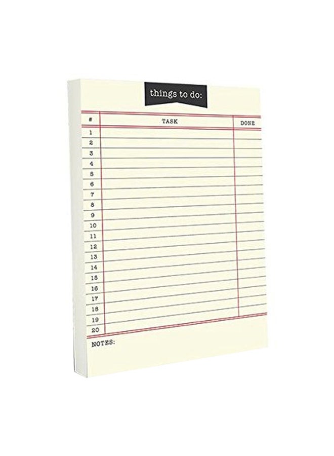 Graphique Library Card Notepad White - Image 1