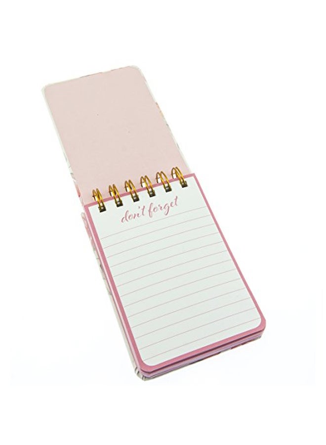 Graphique Spiral Bound Vintage Roses Pocket Journal Pink/White/Gold - Image 3