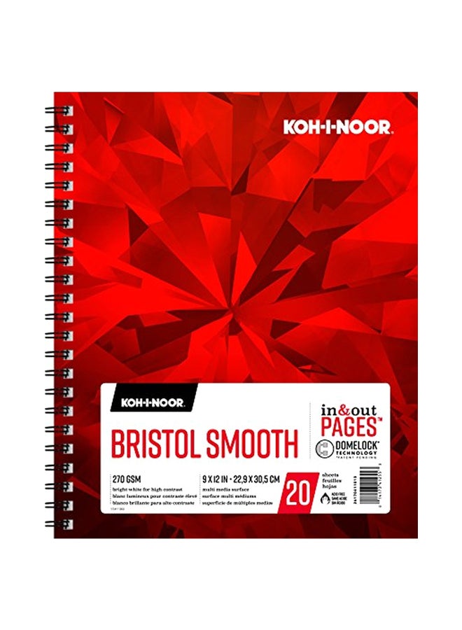 KOH-I-NOOR - Bristol Smooth Notepad Red - Image 1