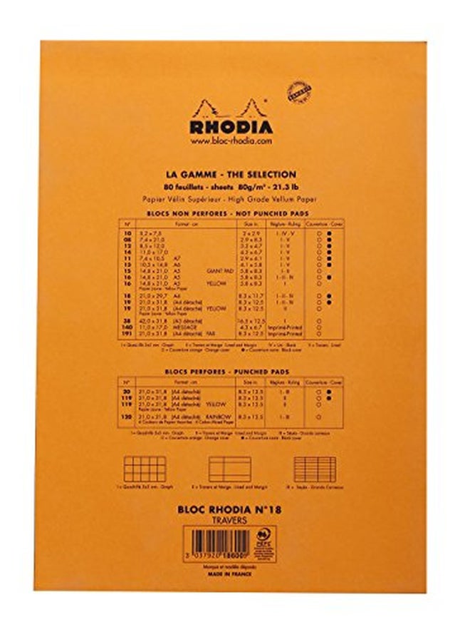 روديا - Notepad Head Stapled Pads Orange/White/Black - Image 1
