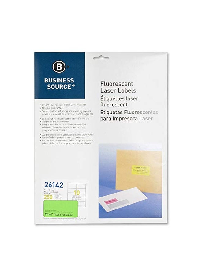 250-Piece Laser Label White/Blue/Green