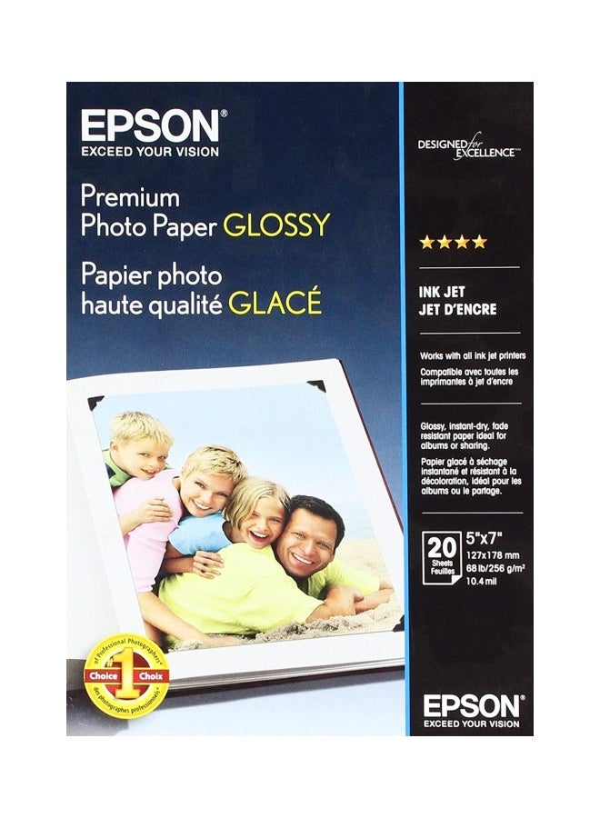 EPSON 20-Piece Photo Paper Set