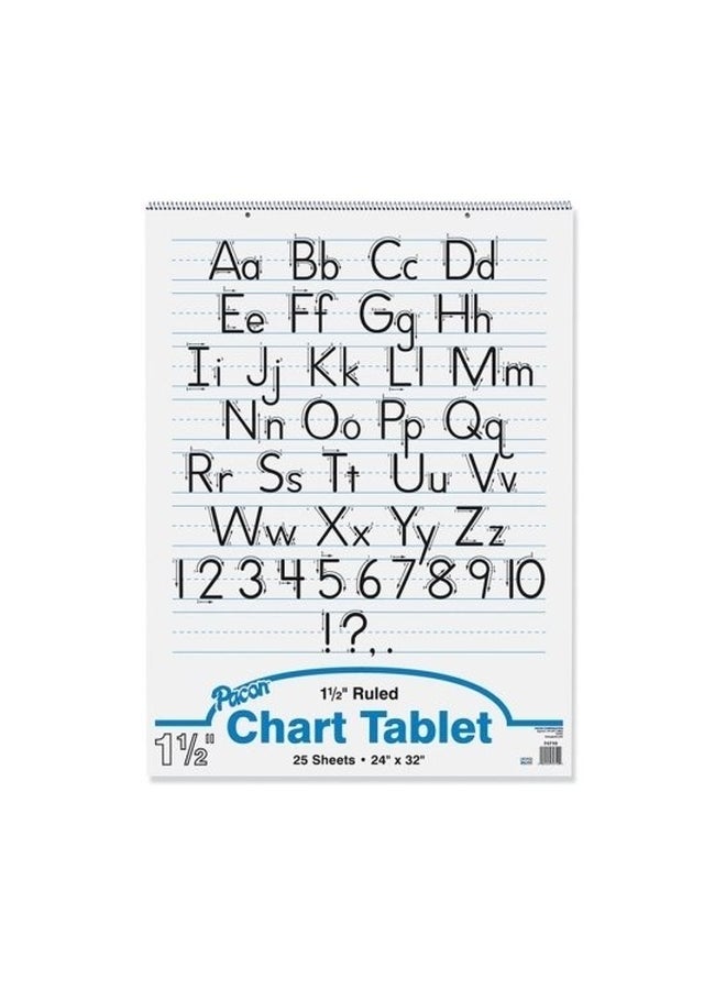 Pacon - 3-Piece Ruled Chart Tablet Set White - Image 1