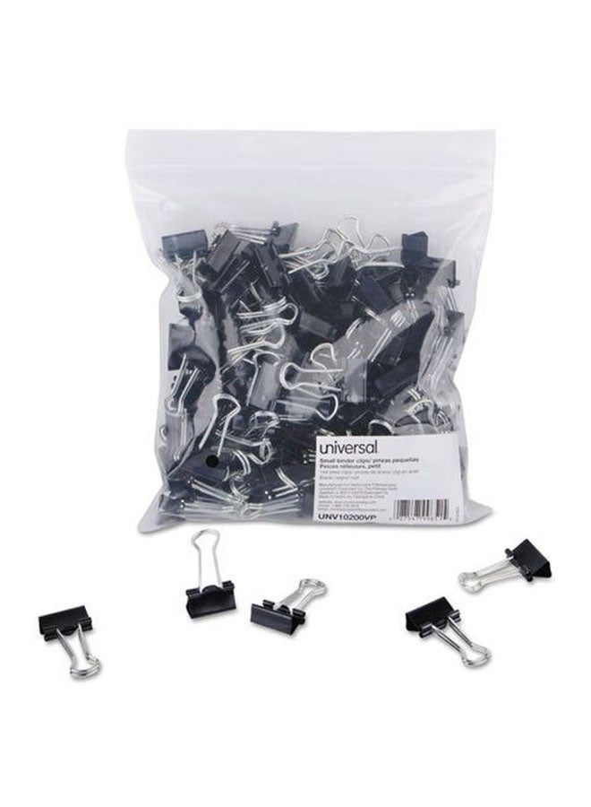 UNIVERSAL 144-Piece Binder Clips Black/Silver