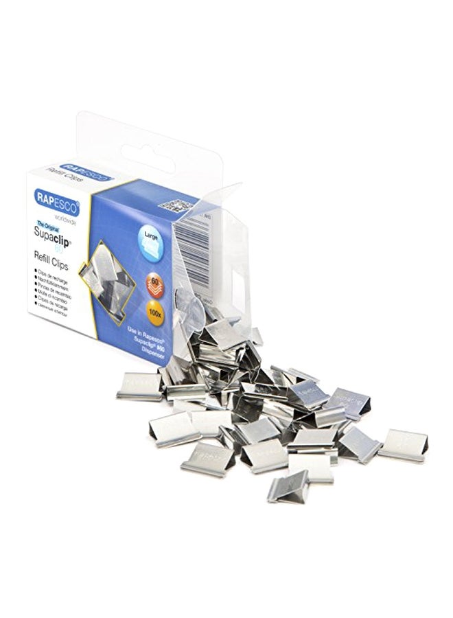 RAPESCO 100-Piece Supaclip Clip Silver - Image 1