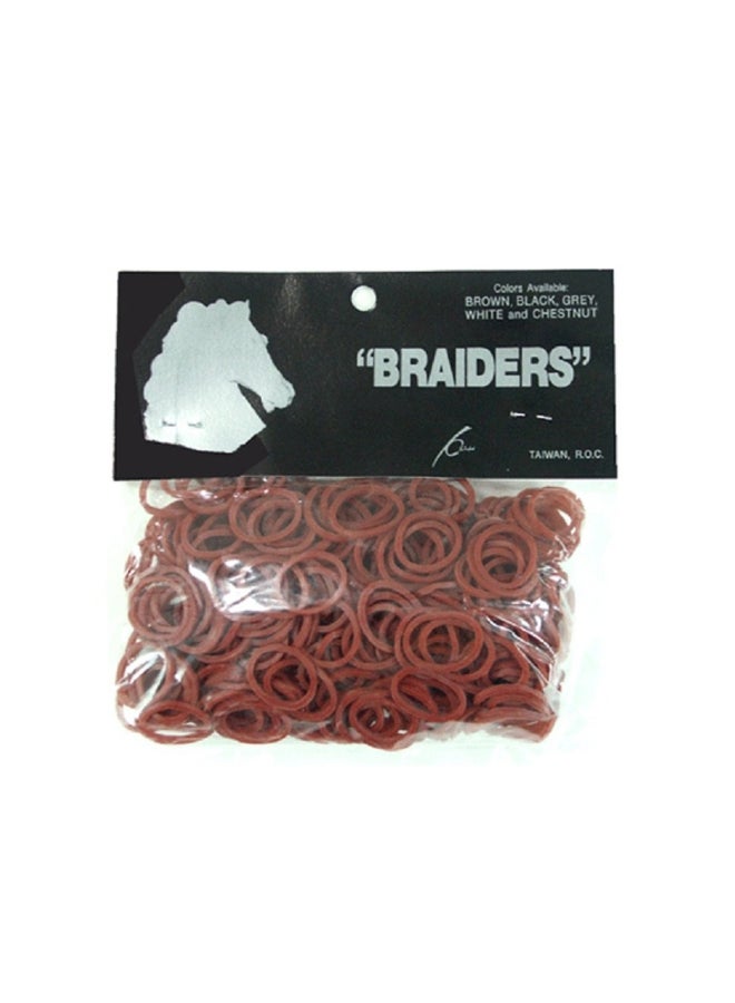 إنتريبيد إنترناشونال مجموعة أربطة لتضفير شعر الأحصنة مكونة من 500 قطعة كستنائي