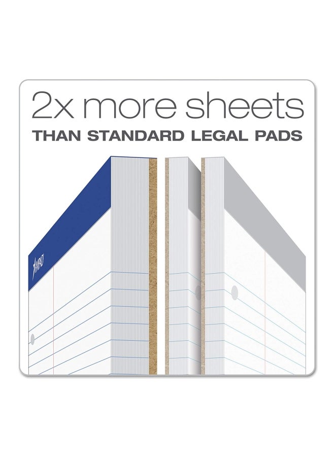 أمباد أوراق ملاحظات مسطرة أبيض/أزرق/بني - Image 2