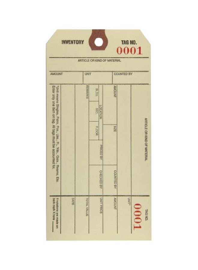 Aviditi Inventory Tag Brown/Red/Black