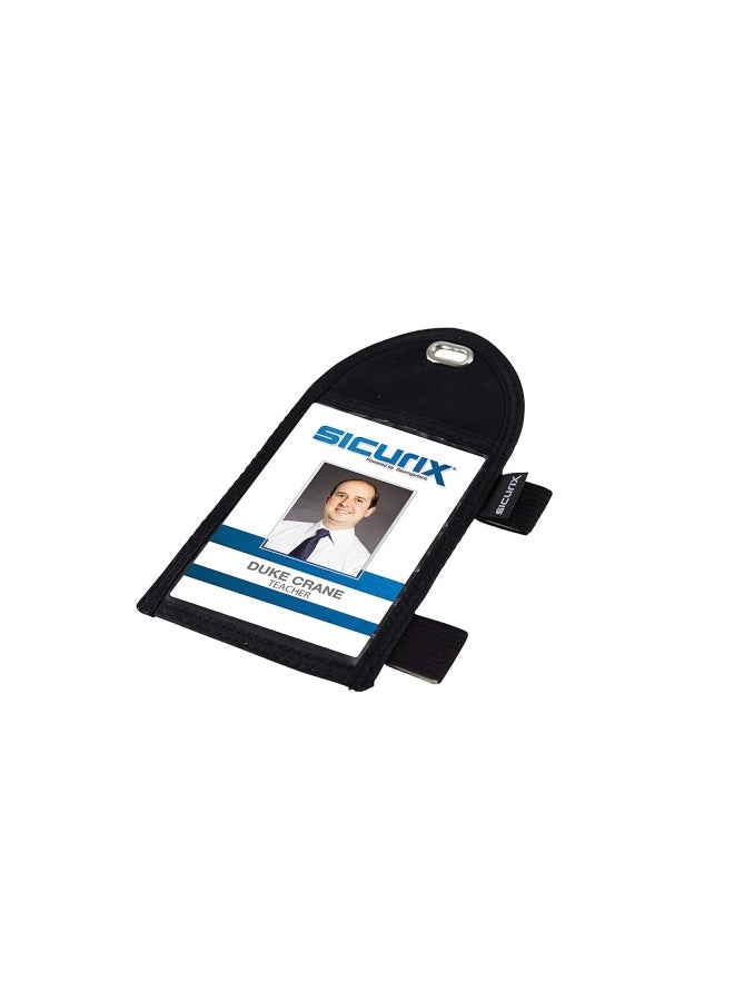 سيكوريكس حامل شارة مع حلقة للقلم أسود - Image 1