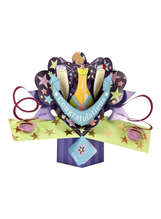 Second Nature Congratulations 3D Pop Up Card