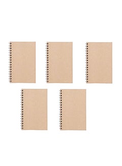 MUJI 5-Piece Double-Ring Binding Notebook Beige 