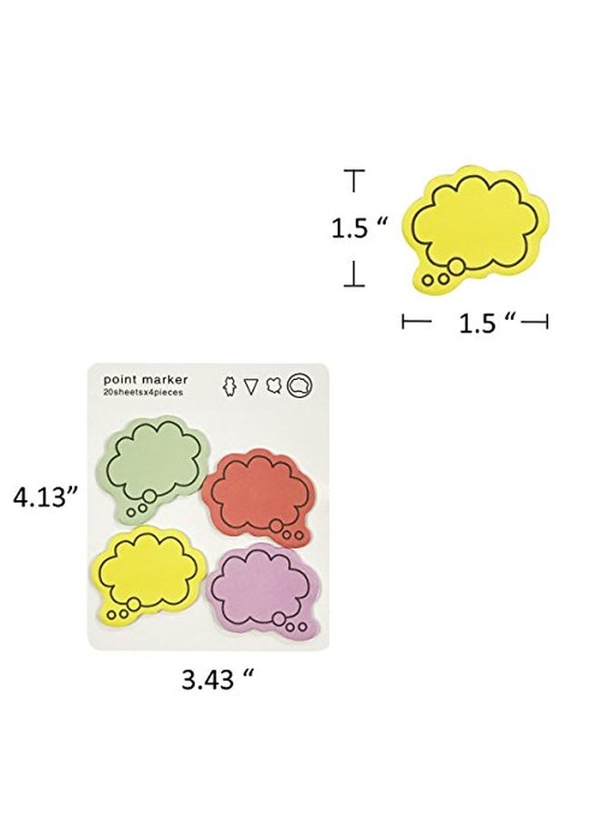 Wrapables Set Of 2 Thinking Bubble Sticky Note Red/Yellow/Pink - Image 2