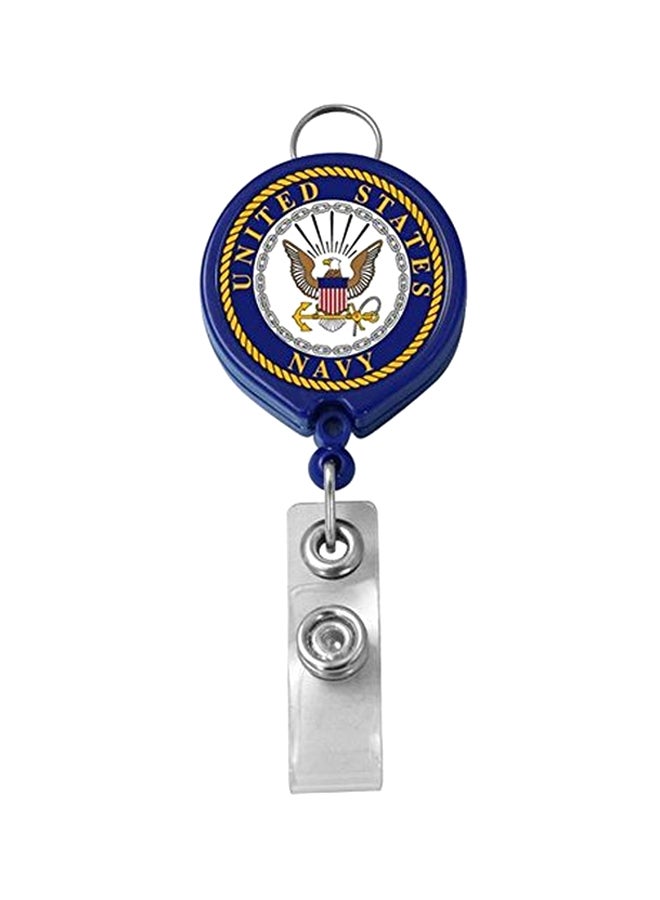 Honor Country - US Navy Retractable Badge Holder Blue/Silver/Yellow - Image 1