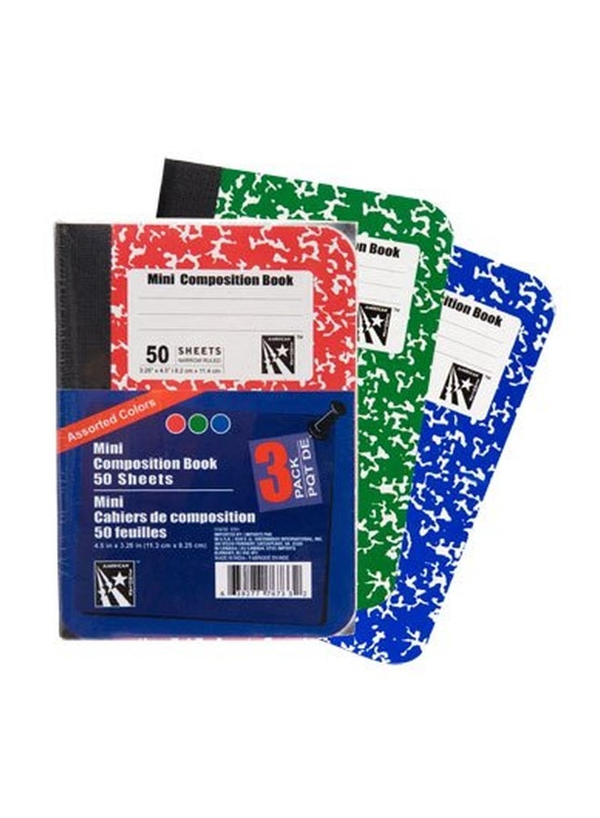 آي فيوجن مجموعة دفاتر من ثلاث قطع أزرق / أخضر / أحمر