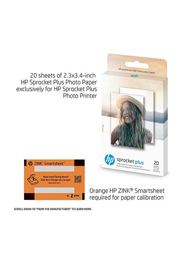 HP 20-Piece Sticky-Backed Photo Paper Set  - Image 2