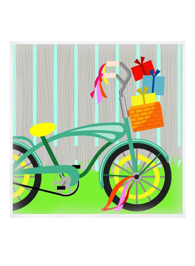 up with paper Cat And Cake Bike Ride Pop-Up Birthday Greeting Card - Image 1