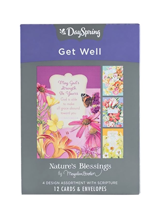 Dayspring 12-Piece Get Well Inspirational Greeting Card Set - Image 1