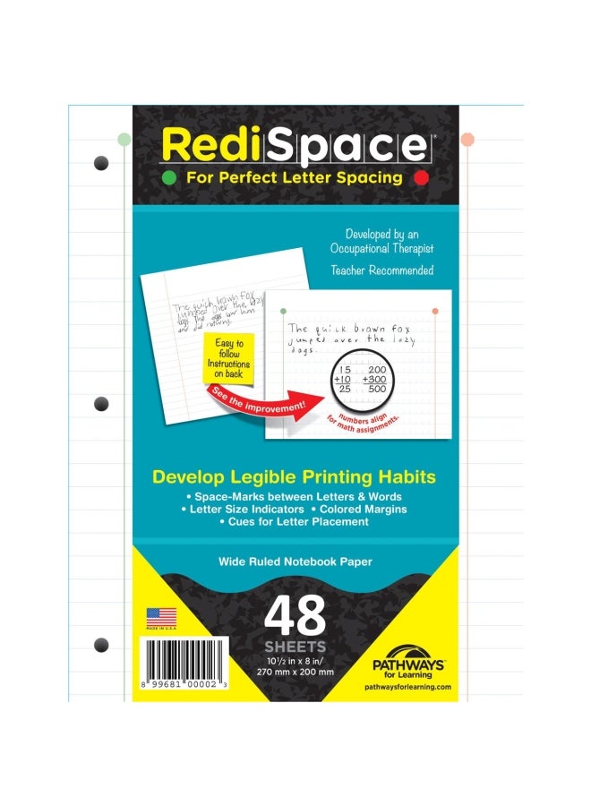 RediSpace 48-Piece Notebook Filler Paper 
