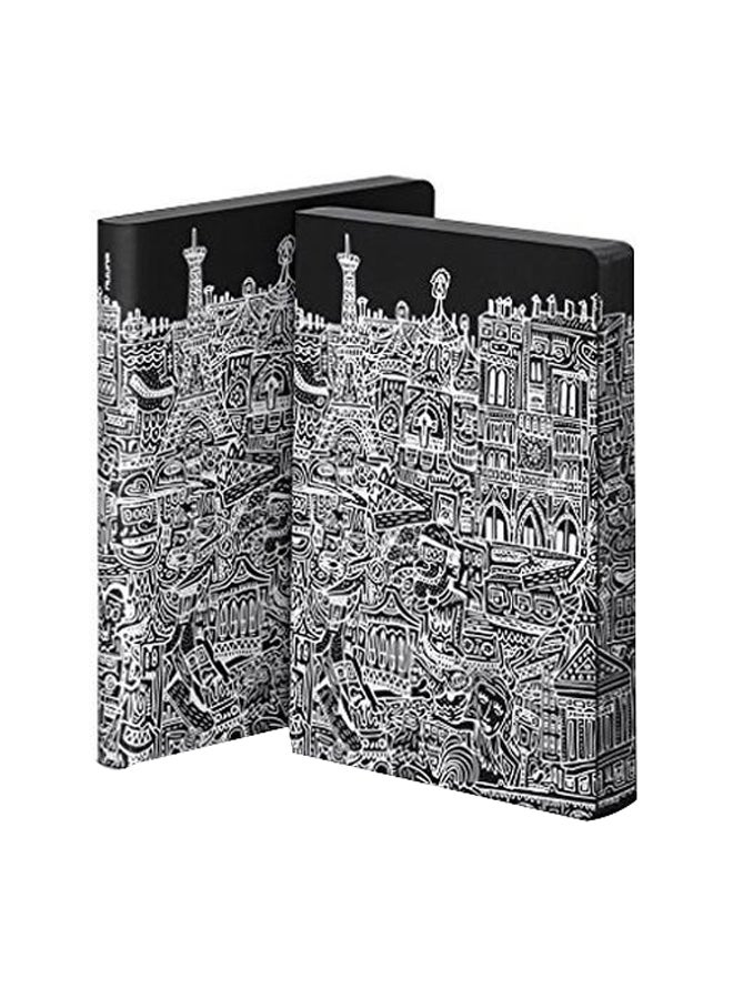 Nuuna - Leather Cover Notebook White/Black - Image 1