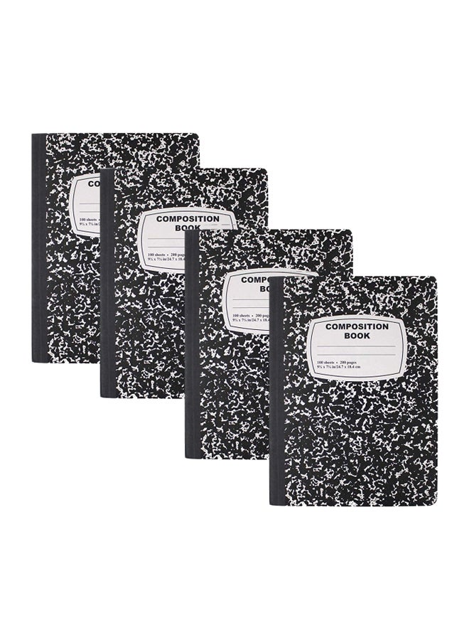 Emraw 4-Piece Composition Book White - Image 1