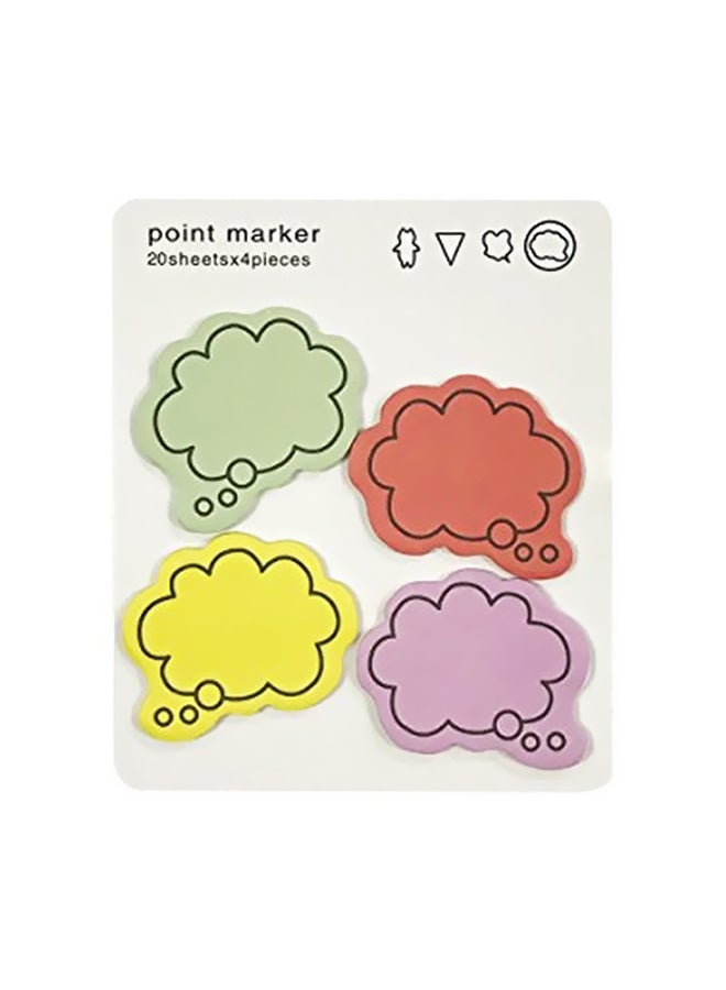 Wrapables Set Of 2 Thinking Bubble Sticky Note Red/Yellow/Pink - Image 1