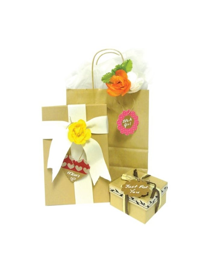allydrew Set Of 50 Gift Wrap Tag Pink/Green/Red - Image 1