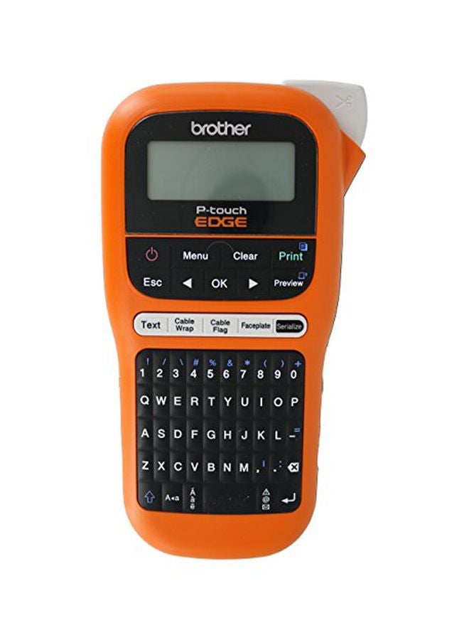 brother P-Touch Edge Handheld Industrial Label Maker Orange/Black - Image 1
