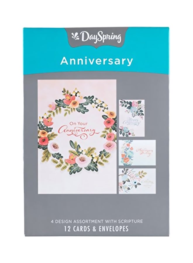دايسبرنغ طقم بطاقات تهنئة للذكرى السنوية مكون من 12 قطعة - Image 1
