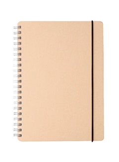 MUJI A5 Double-Ring Notebooks With Rubber Strip Beige 