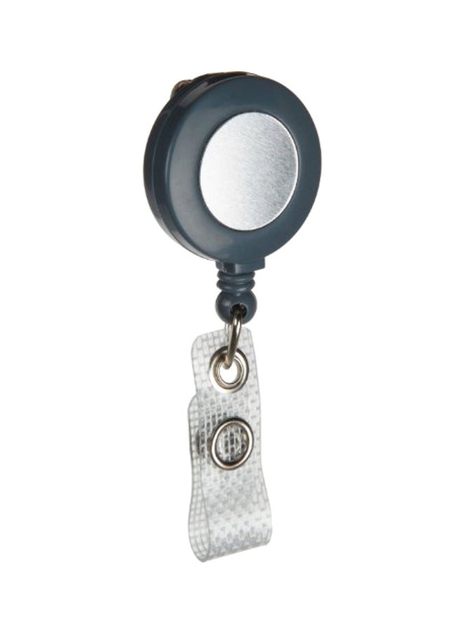 Retractable Badge Reel Black/Silver - v1552924612/N22192340A_1