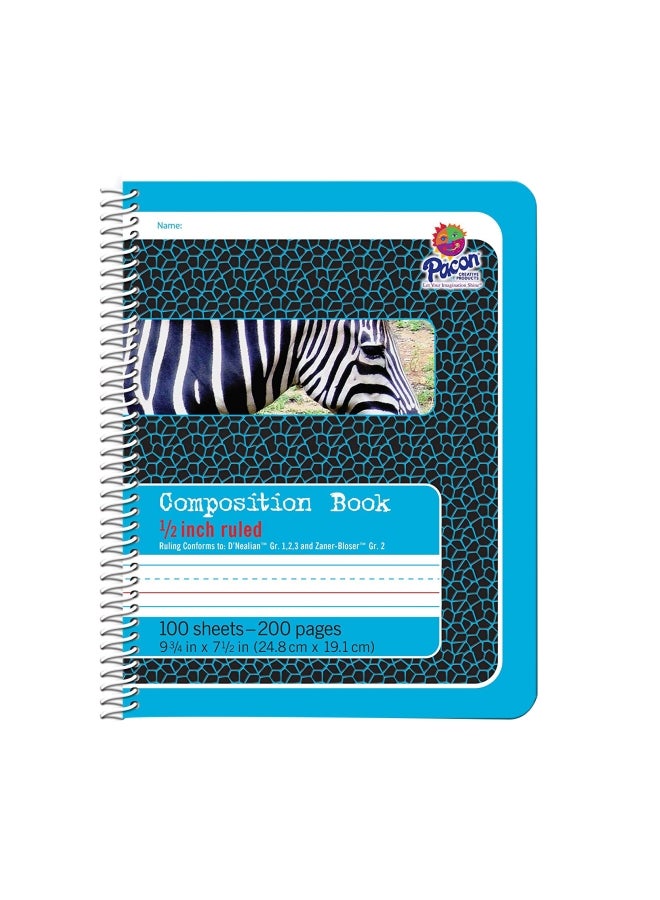Pacon - Spiral Binding Notebook Blue/White - Image 1
