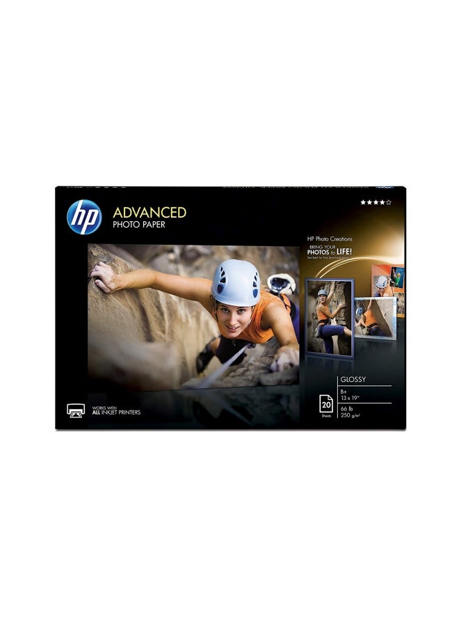 HP 20-Piece Glossy Photo Paper - Image 1