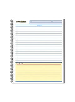 Mead Pack Of 2 QuickNotes Business Notebook Set Black/White  - Image 1