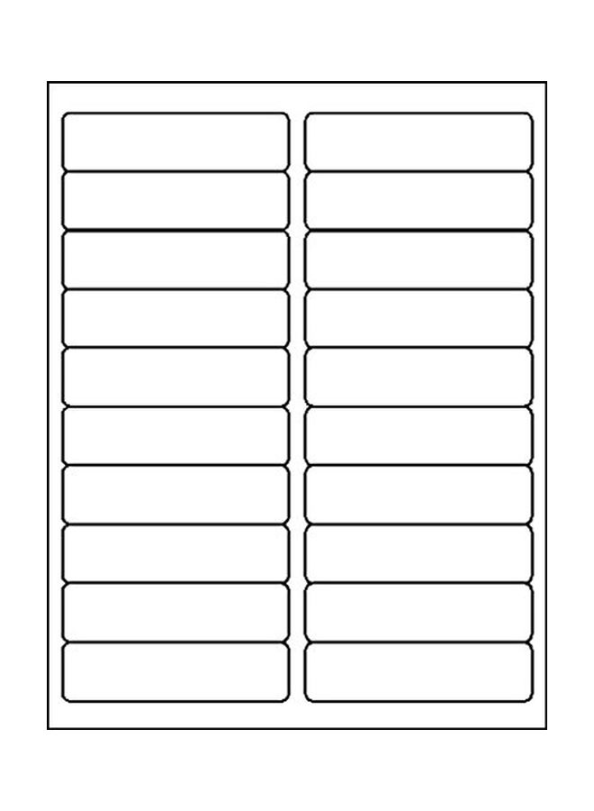 Maco - 25-Sheet Address Label Set White - Image 1